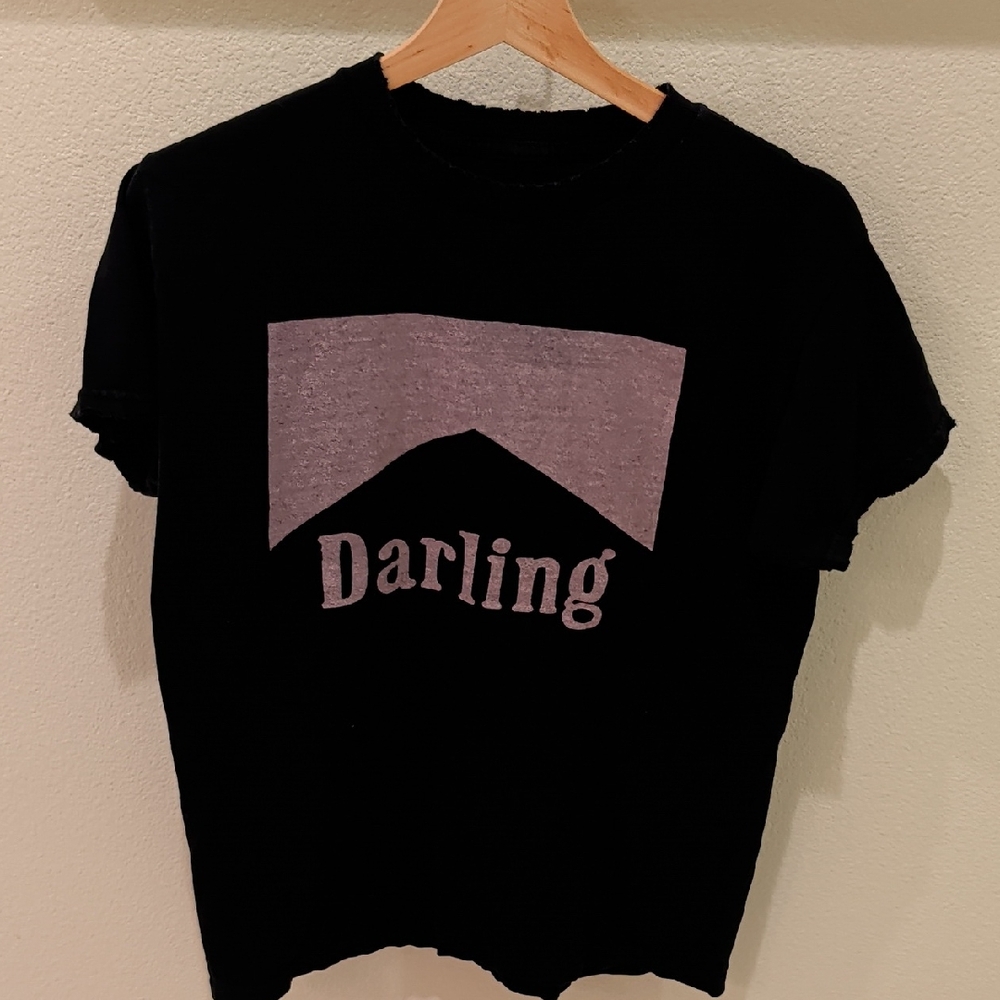 Darling Black and Gray Graphic Tee